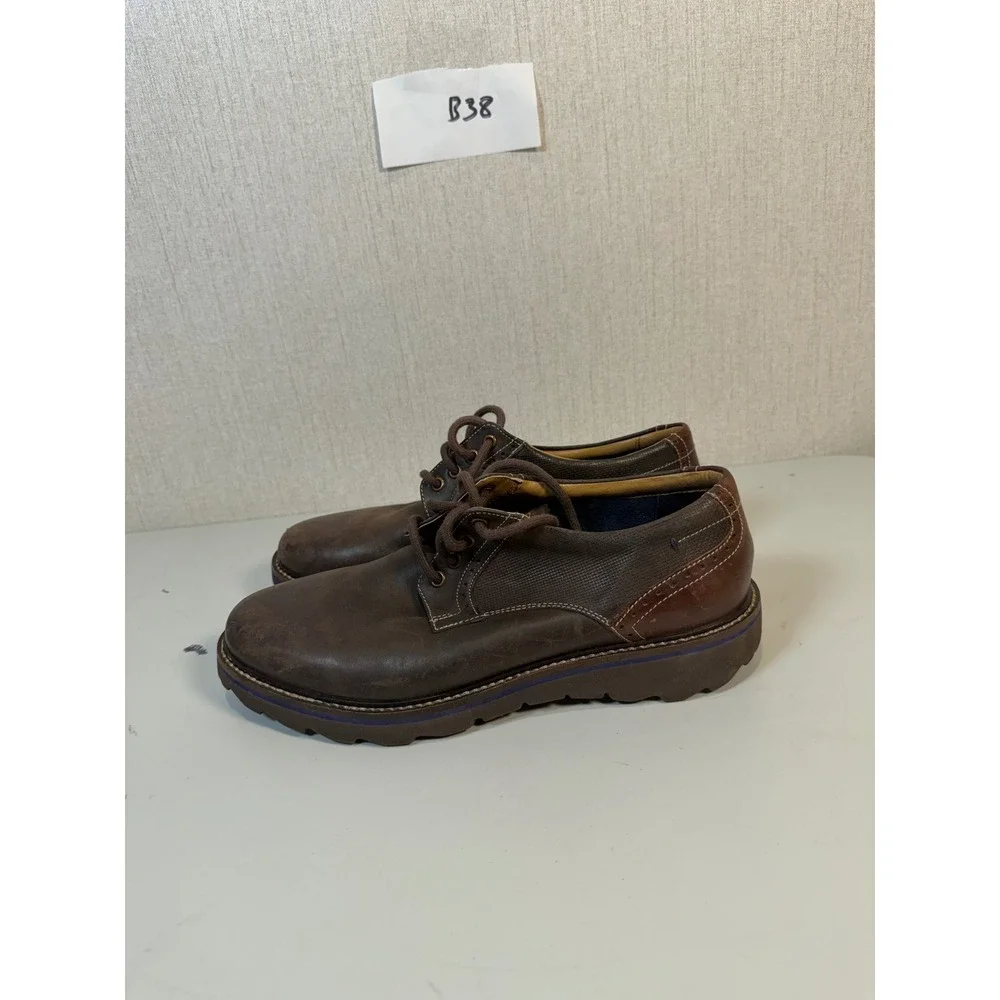 Nunn Bush Otto Plain Toe Oxford, Brown, Men's 10 Wide